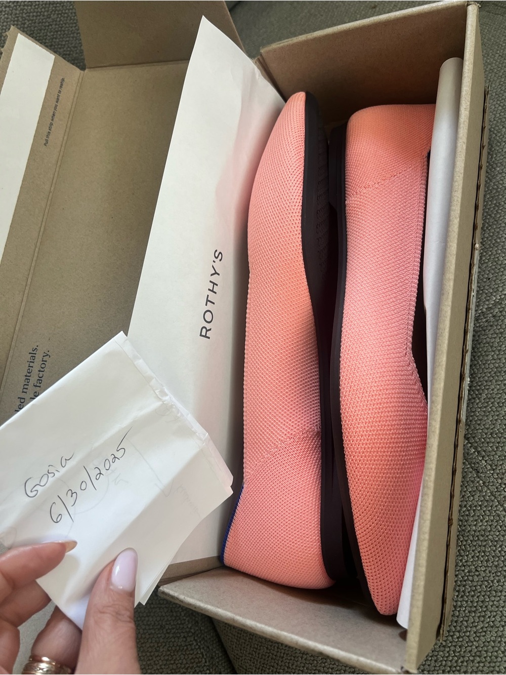 Rothy's Carnation Pink Point II Flats
Discontinued on Rothy’s website - Picture 4 of 5